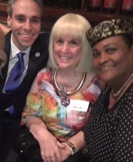 Dr. Khalilah Camacho-Ali with Mayor Scott Singer and Charlotte Beasley